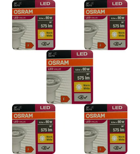 (5 Adet) Osram 6.9W (80W) 2700K (Sarı Işık) GU10 Duylu Led Spot Ampul