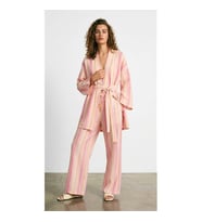 Quzu Beli Lastikli Pembe Kadın Pantolon PNT02340