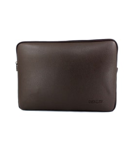DERİSE CLUB UNİSEX SİYAH RENK  KÜÇÜK 12,9 & 13,3 İNÇ iPAD TABLET KILIFI, MACBOOK VE  NOTEBOOK ÇANTASI (Kahverengi)
