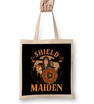Shield Maiden Female Viking Warrior Norse Myth Bez Çanta Uzun Saplı