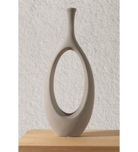 Koza Home Gracil Özel Taş Doku Yeşil İskandinav Seramik Vazo 20x5x55cm 6266