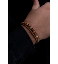 Jasper Doğaltaşlı Erkek Deri Ve Çelik Bileklik 6618900003101
