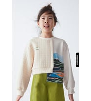 Kız Çocuk Academy Yazılı Kapitone Sweatshirt
