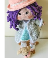 Amigurumi Oyun Arkadaşı Mia ve Evcil Hayvanı Dorsi