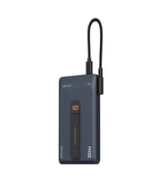 10000mAh 20W Hızlı Şarj Kablosuz Magsafe Powerbank Type-C Kablolu/Girişli Standlı - Siyah