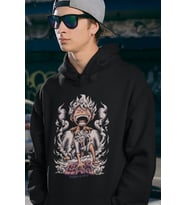 Monkey D. Luffy Gear 5 Baskılı Unisex Oversize Anime Hoodie