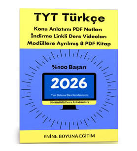2026 TYT Türkçe Modüler Kitap Seti (8 Modüler Kitap PDF) + Ders Anlatım Videoları