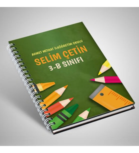 Yeşil Tahta Temalı Öğrenci Defteri