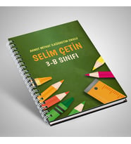 Yeşil Tahta Temalı Öğrenci Defteri