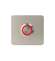 LOCKWAY Z-401K Paslanmaz 304 Kare Zil butonu 52x52mm Kırmızı Led