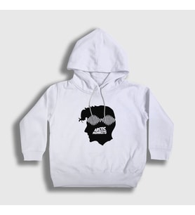 Presmono Unisex Çocuk Beyaz Head Arctic Monkeys Kapüşonlu Sweatshirt 13639tt