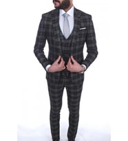 Jan Carlucci Slimfit Yelekli Drop 6 Takım (Lacivert)