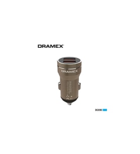 Dramex DC20B Araç Şarj Başlığı 3,1A PD20W 2xUSB Giriş