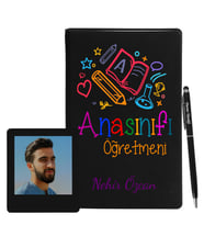 Ana Sınıfı Öğretmenlerine Özel Defter Kalem & Fotoğraflı İnstagram Çerçeve Hediye Seti