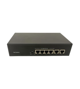 OEM ODM Fast Ethernet 10/100mbps 4 Port Poe Switch With 2 Uplink Port Network Switch (Siyah)