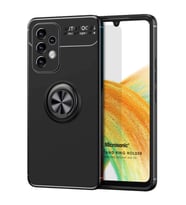 Microsonic Samsung Galaxy A33 5G Kılıf Kickstand Ring Holder Siyah