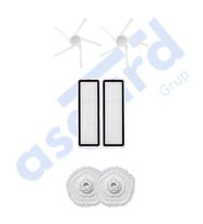 DREAME W10-W10 PRO UYUMLU 2 Yan Fırça 2 Filtre 2 Mop