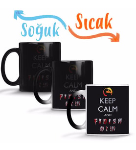 Mortal Kombat Keep Calm And Finish Keep Calm Sihirli Kupa Bardak Porselen