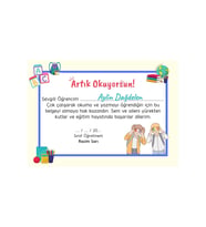 Renkli Eğlenceli Başarı Sertifikası