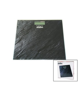 DİJİTAL - PİLLİ CAM BANYO BASKÜLÜ LCD EKRAN - SICAKLIK GÖSTERGELİ 180KG/50GR 26X26CM SİNBO SBS-4450 (5343)