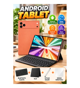 Android Tablet Seti – Bluetooth Klavye, Kılıf, Stylus Kalem ve Ekran Koruyucu Dahil