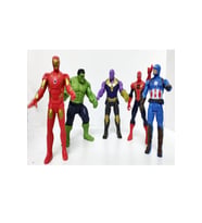 Büyük Boy 5 Li Avanger Işık 14 Cm Set Örümcek Adam Demir Adam Hulk Batman Kaptan Amerika Figür