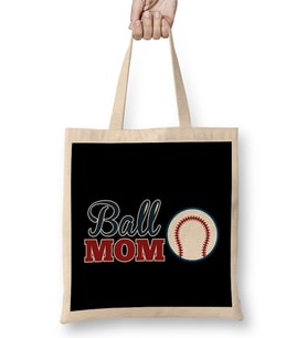 Ball Mom Cute Baseball Softball Mom Bez Çanta Uzun Saplı