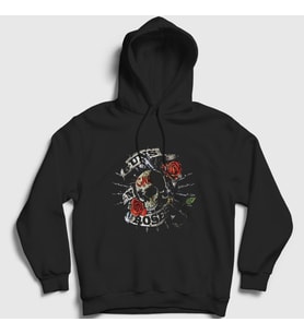 Presmono Unisex Siyah Gnr Guns N' Roses Kapüşonlu Sweatshirt 56555tt