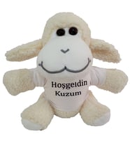 Hoşgeldin Kuzum Tişörtlü Peluş Kuzu
