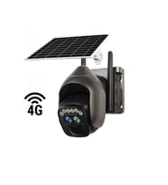 6MP IP Çift Kameralı 4G Sim Kartlı Solar 128GB SD Kart Destekli PTZ Güvenlik Kamerası-Adtp22-4