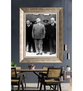 Gümüş Çerçeveli Atatürk Tablo ds441