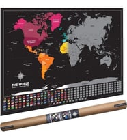 Scratch Map The World Deluxe Scratch Map Kazınabilir Dünya Haritası (Çok Renkli)