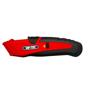 VIP-TEC VT875142 Profesyonel 3 Kademeli Güvenikli Maket Bıçağı (Kırmızı)