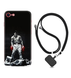 Apple iPhone 5 6 7 8 Plus Se XR Kılıf Boyun Askılı Silikon Moon Baloon 1369