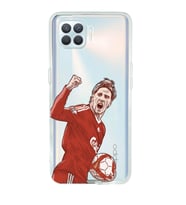 Oppo Reno 4 Lite Uyumlu Fernando Torres Desenli Şeffaf Telefon Kılıfı