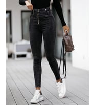 Fermuar Detay Jean Pantolon.95cm (Siyah)