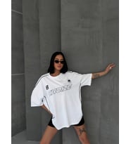 Outdoor Y2k Hoodie Choize Beyaz Kısa Kollu Unisex T-Shirt