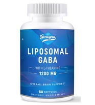 Genogna Liposomal GABA with L-Theanine Supplement 1200mg - High Bioavailable, 60 Capsul.