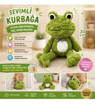 Oyuncak Peluş 30 CM Sevimli Kurbağa Ultra Yumuşak Sarılmalık Peluş Kurbağa