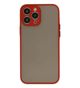 iPhone 14 Pro Max Kılıf Montreal Silikon Kapak - Kırmızı