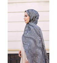 Etro Desen Premium Şal Gri
