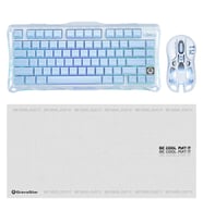Gravastar K1 Mekanik Gaming Klavye, M1 Pro Kablosuz Optik Mouse ve Mousepad Oyuncu Seti, Ice Blue