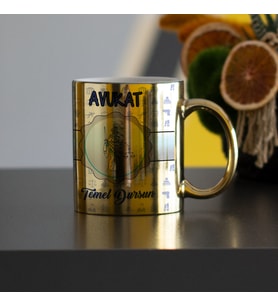 Avukata Hediye Gold Kupa Bardak 002