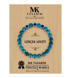 GERÇEK APATİT TAŞI BİLEKLİK-MKT.1.101.68 RAHATLATICI, DİNGİNLİK, ENERJİ BİLEKLİĞİ