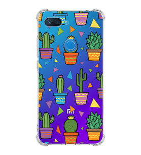 PrintiFy Xiaomi Mi 8 Lite Uyumlu Water Color 4 Baskılı Şeffaf Köşe Korumalı Antişok Kılıf