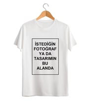 BYVOL Kendin Tasarla T-shirt Kişiye Özel Tişört Baskılı Tshirt (Beyaz)