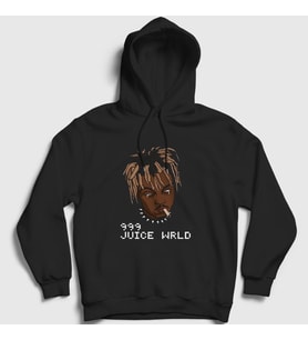 Presmono Unisex Siyah 999 Juice Wrld Kapüşonlu Sweatshirt 302458tt