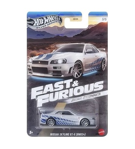 Hot Wheels Brian O'Conner 3/5 - Hot Wheels Nissan Skyline Gt-R (Bnr34) (1/64) Fast & Furious