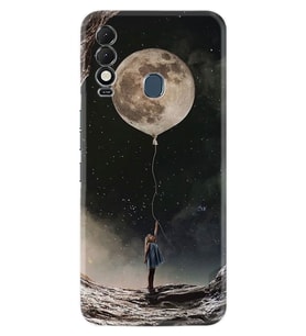 Spark 8T Kılıf Resimli Desenli Baskılı Silikon Moon Baloon 1368