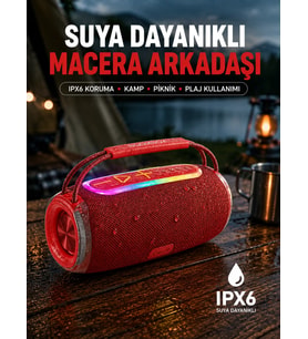 20W Kablosuz Bluetooth Hoparlör RGB Işık Efektli USB/SD/AUX Destekli